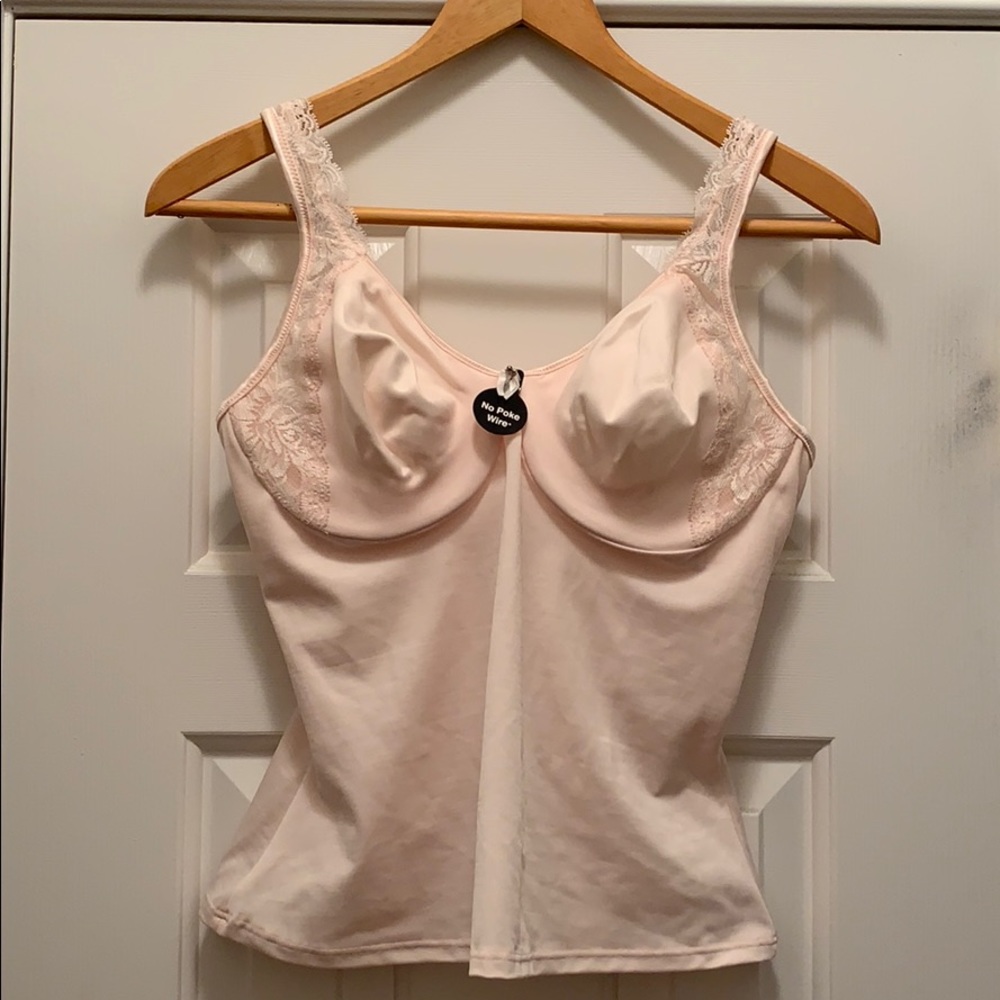 Pale Pink Camisole with Lace Trim